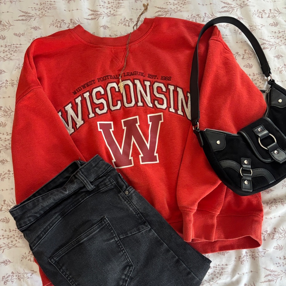 Red Wisconsin Sweatshirt